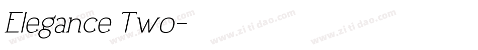 Elegance Two字体转换